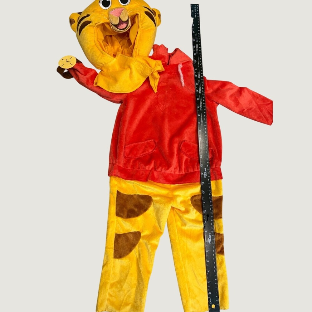 Daniel Tiger Costume 28in toddler Size Red Hoodie Yellow Pants Headpiece 72596S
